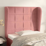 Vidaxl hoofdbord met randen 103x23x118 128 cm fluweel roze