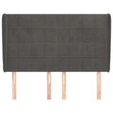 Vidaxl hoofdbord met randen 147x23x118 128 cm fluweel donkergrijs