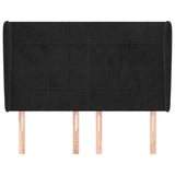 Vidaxl hoofdbord met randen 147x23x118 128 cm fluweel zwart