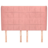 Vidaxl hoofdbord met randen 147x23x118 128 cm fluweel roze