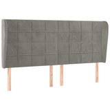 Vidaxl hoofdbord met randen 163x23x118 128 cm fluweel lichtgrijs