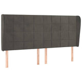 Vidaxl hoofdbord met randen 163x23x118 128 cm fluweel donkergrijs