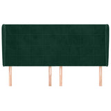 Vidaxl hoofdbord met randen 183x23x118 128 cm fluweel donkergroen