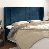 Vidaxl hoofdbord met randen 183x23x118 128 cm fluweel donkerblauw