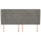 Vidaxl hoofdbord met randen 203x23x118 128 cm fluweel lichtgrijs