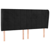 Vidaxl hoofdbord met randen 203x23x118 128 cm fluweel zwart