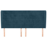 Vidaxl hoofdbord met randen 203x23x118 128 cm fluweel donkerblauw