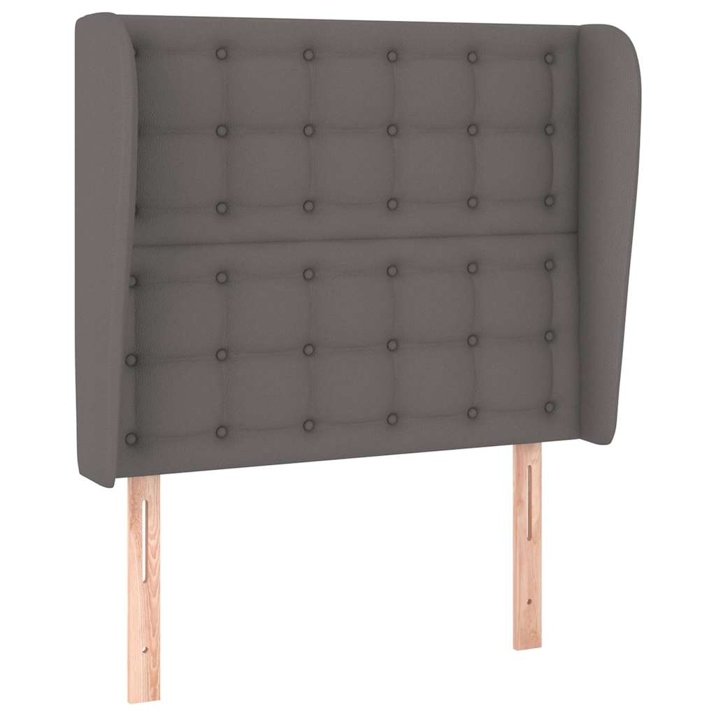 Vidaxl hoofdbord met randen 83x23x118 128 cm kunstleer grijs