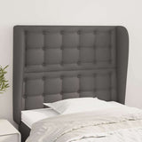 Vidaxl hoofdbord met randen 83x23x118 128 cm kunstleer grijs