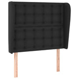 Vidaxl hoofdbord met randen 93x23x118 128 cm kunstleer zwart
