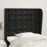 Vidaxl hoofdbord met randen 93x23x118 128 cm kunstleer zwart