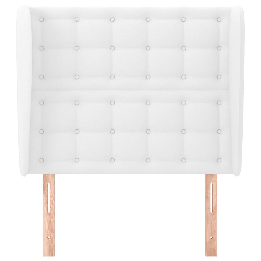Vidaxl hoofdbord met randen 93x23x118 128 cm kunstleer wit