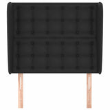 Vidaxl hoofdbord met randen 103x23x118 128 cm kunstleer zwart
