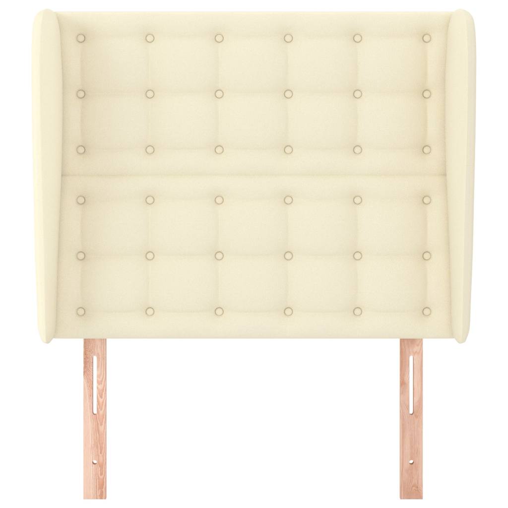 Vidaxl hoofdbord met randen 103x23x118 128 cm kunstleer crèmekleurig