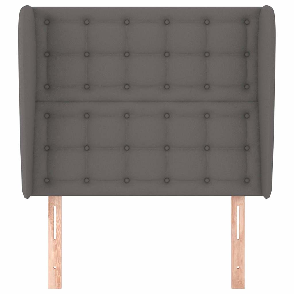 Vidaxl hoofdbord met randen 103x23x118 128 cm kunstleer grijs