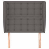 Vidaxl hoofdbord met randen 103x23x118 128 cm kunstleer grijs