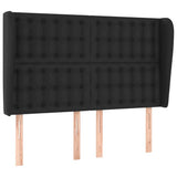 Vidaxl hoofdbord met randen 147x23x118 128 cm kunstleer zwart