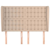 Vidaxl hoofdbord met randen 147x23x118 128cm kunstleer cappuccinokleur