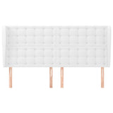 Vidaxl hoofdbord met randen 183x23x118 128 cm kunstleer wit