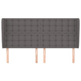 Vidaxl hoofdbord met randen 183x23x118 128 cm kunstleer grijs