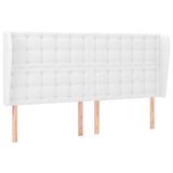 Vidaxl hoofdbord met randen 203x23x118 128 cm kunstleer wit