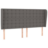 Vidaxl hoofdbord met randen 203x23x118 128 cm kunstleer grijs