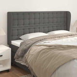 Vidaxl hoofdbord met randen 203x23x118 128 cm kunstleer grijs