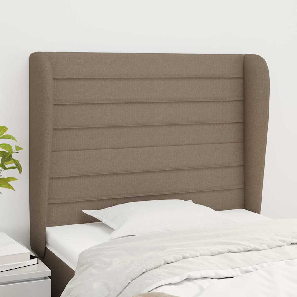 Vidaxl hoofdbord met randen 83x23x118 128 cm stof taupe
