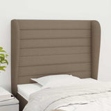 Vidaxl hoofdbord met randen 83x23x118 128 cm stof taupe