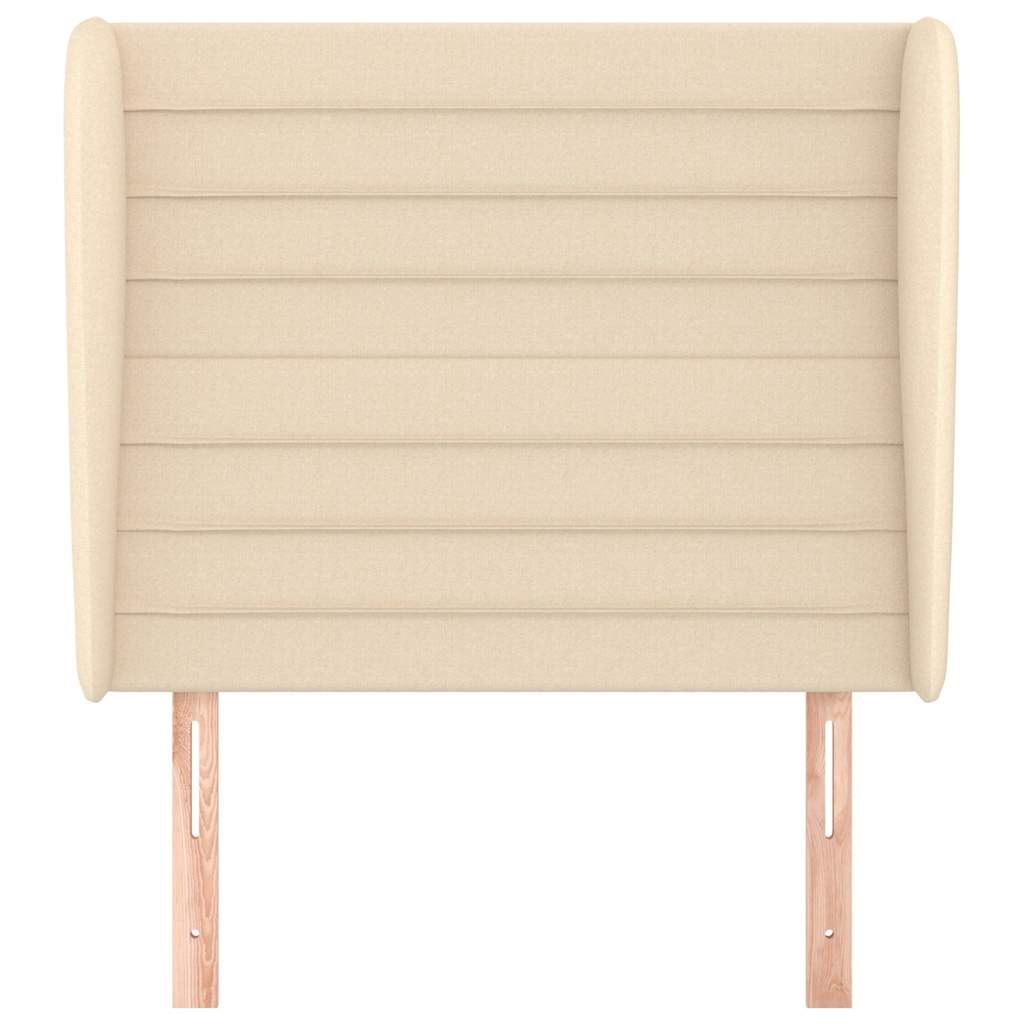 Vidaxl hoofdbord met randen 83x23x118 128 cm stof crèmekleurig