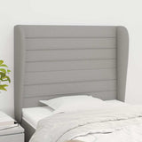 Vidaxl hoofdbord met randen 93x23x118 128 cm stof lichtgrijs