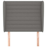 Vidaxl hoofdbord met randen 93x23x118 128 cm stof donkergrijs