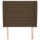 Vidaxl hoofdbord met randen 93x23x118 128 cm stof donkerbruin