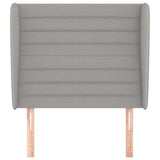 Vidaxl hoofdbord met randen 103x23x118 128 cm stof lichtgrijs