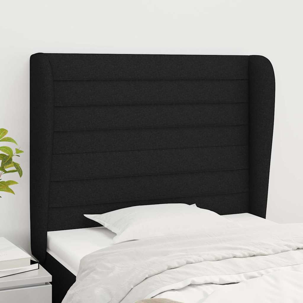 Vidaxl hoofdbord met randen 103x23x118 128 cm stof zwart