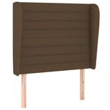 Vidaxl hoofdbord met randen 103x23x118 128 cm stof donkerbruin