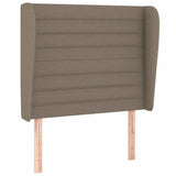 Vidaxl hoofdbord met randen 103x23x118 128 cm stof taupe