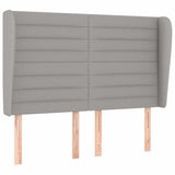 Vidaxl hoofdbord met randen 147x23x118 128 cm stof lichtgrijs