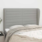 Vidaxl hoofdbord met randen 147x23x118 128 cm stof lichtgrijs