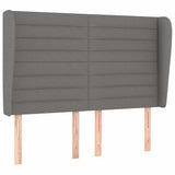 Vidaxl hoofdbord met randen 147x23x118 128 cm stof donkergrijs