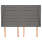 Vidaxl hoofdbord met randen 147x23x118 128 cm stof donkergrijs