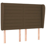 Vidaxl hoofdbord met randen 147x23x118 128 cm stof donkerbruin