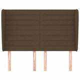 Vidaxl hoofdbord met randen 147x23x118 128 cm stof donkerbruin