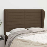 Vidaxl hoofdbord met randen 147x23x118 128 cm stof donkerbruin