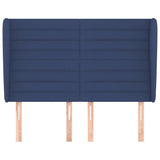 Vidaxl hoofdbord met randen 147x23x118 128 cm stof blauw