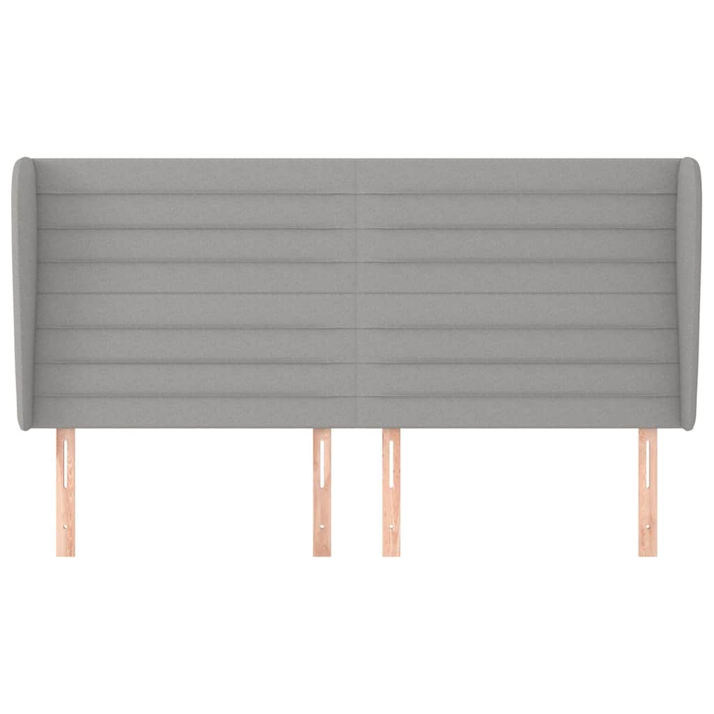 Vidaxl hoofdbord met randen 163x23x118 128 cm stof lichtgrijs