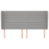 Vidaxl hoofdbord met randen 163x23x118 128 cm stof lichtgrijs