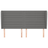 Vidaxl hoofdbord met randen 163x23x118 128 cm stof donkergrijs