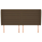 Vidaxl hoofdbord met randen 163x23x118 128 cm stof donkerbruin