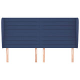 Vidaxl hoofdbord met randen 163x23x118 128 cm stof blauw